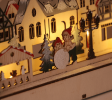 Christmas Wooden Ornaments Gift Led Lighting Christmas Village Mall Window Ornament