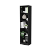 Sutton Slim Bookcase with Modern 5-Shelf Design