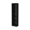 Sutton Slim Bookcase with Modern 5-Shelf Design