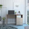 Jacksonville 3 Drawers Computer Desk with Open Storage Cabinet