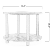 Vintage Round Accent End Table, Brown, 23.4"x23.4"x18.0"