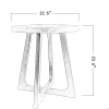 Minimalist Retro End Table, Brown, 22.5"x22.5"x23.6"