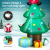 7 Feet Christmas Tree with Santa Claus and Gift Boxes for Lawn and Party
