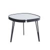 Modern coffee table,black metal frame with sintered stone tabletop