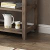 Console Table with Wood Frame and Legs; Sofa Table Entryway Table with 3 Drawers and 2 Open Shelves Wash Gray