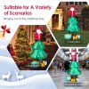 7 Feet Christmas Tree with Santa Claus and Gift Boxes for Lawn and Party