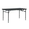 4 Foot Fold-In-Half Adjustable Table, Rich Black