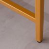 Nesting End/Side Table,Night Stand 2-Piece Set,Square Sintered stone Top with Golden Metal Frame