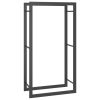 Firewood Rack Matt Black 19.7"x11"x37" Steel