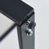 Minimalism Square coffee table; Black metal frame with sintered stone tabletop