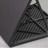 4 Foot Fold-In-Half Adjustable Table, Rich Black