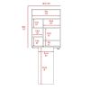 Dalton Foldable Table with Base and Shelves