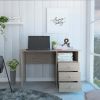 Jacksonville 3 Drawers Computer Desk with Open Storage Cabinet