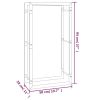 Firewood Rack Matt Black 19.7"x11"x37" Steel