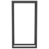 Firewood Rack Matt Black 19.7"x11"x37" Steel