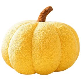 Halloween Pumpkin Throw Pillow Cute Plush and Decorative Ball Pillow (Color: yellow)