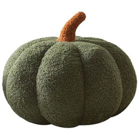 Halloween Pumpkin Throw Pillow Cute Plush and Decorative Ball Pillow (Color: Green)