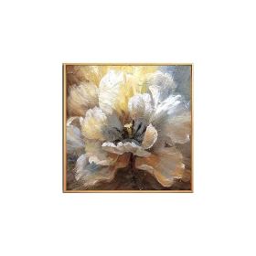 100% Hand Painted Abstract Flower Art Oil Painting On Canvas Wall Art Frameless Picture Decoration For Live Room Home Decor Gift (size: 120x120cm)