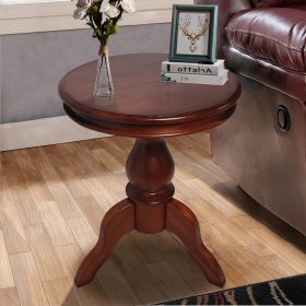 Decorative Table, Elegant Tray Accent End table, For Living Room, Home Office End table, 25" x 20.5" x 20.5" (Color: Walnut)