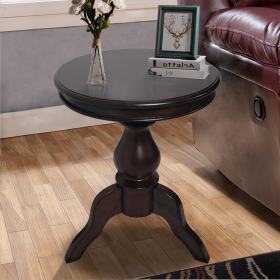Decorative Table, Elegant Tray Accent End table, For Living Room, Home Office End table, 25" x 20.5" x 20.5" (Color: Coffee)