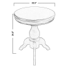 Decorative Table, Elegant Tray Accent End table, For Living Room, Home Office End table, 25" x 20.5" x 20.5"