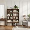 23.5 x 9.5 x 67 Inch 5-Shelf Multi-Functional Wood Bookcase for Home Office