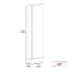Ruan XL Shoe Rack, Mirror, Five Interior Shelves, Single Door Cabinet, Black