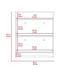 Brandford Shoe Rack, Superior Top, Two Shelves, Light Oak / White
