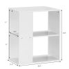 3-Tier End Table with Open Storage and Foot Pads