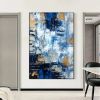 Handmade Oil Painting Canvas Wall Art Decorative Abstract Knife Painting Landscape Blue For Home Decor Rolled Frameless Unstretched Painting