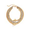 Exaggerated Multi-layer Chain Necklace Stackable Punk Style Neck Jewelry For Party Clothings Decoration